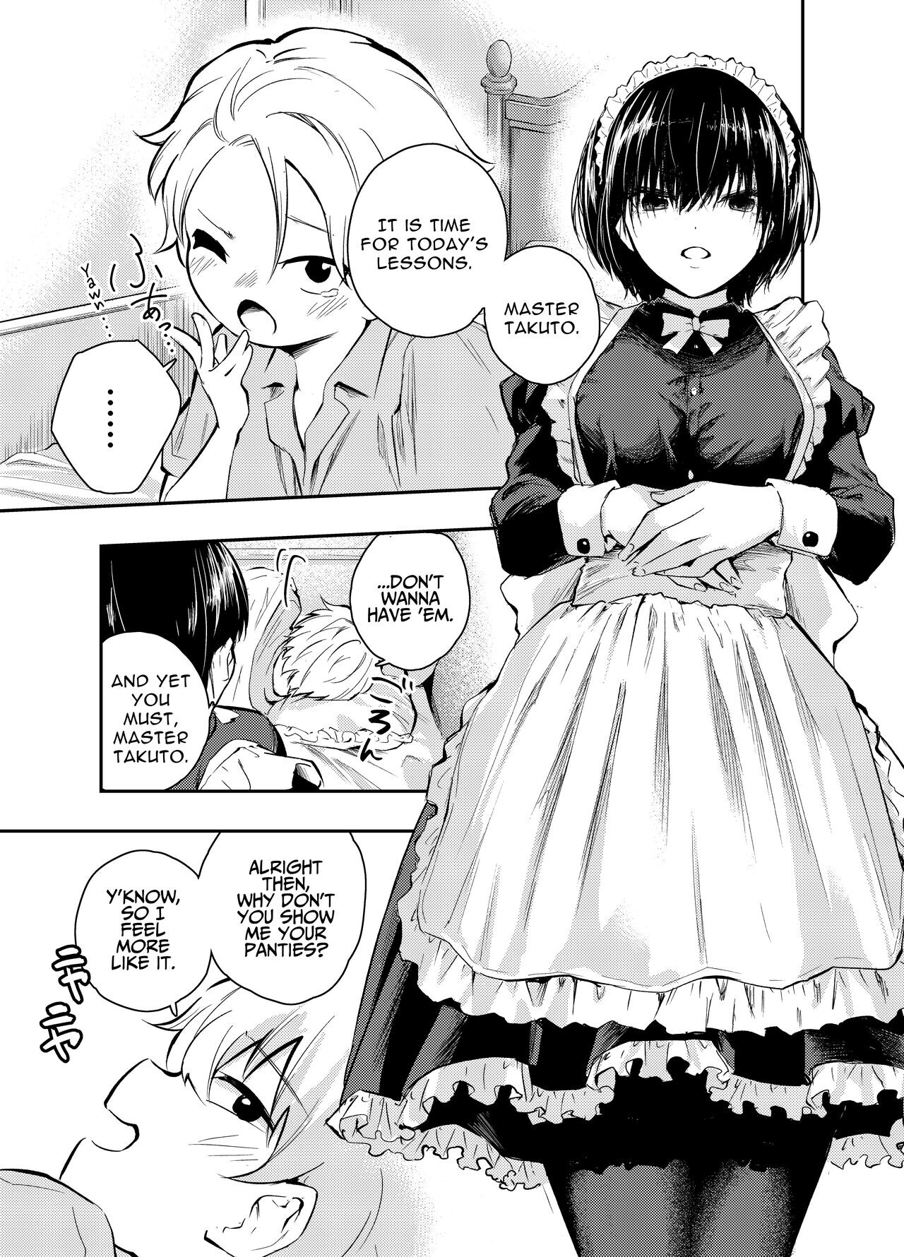 Hentai Manga Comic-A Beautiful Maid Teaches a Cheeky Shota a Lesson-Read-2